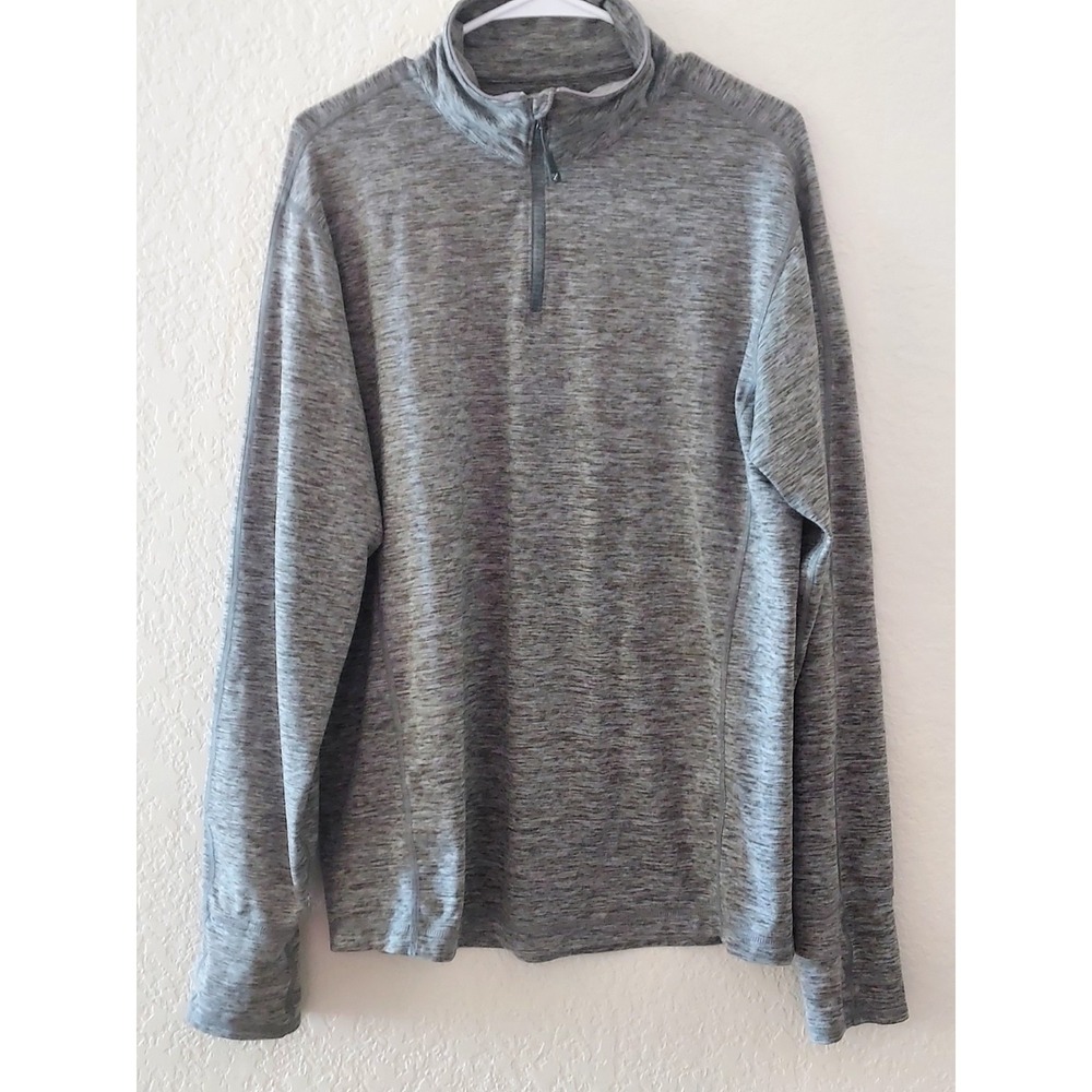 Daniel Cremieux Club 38 1/4 Zip Pullover Mens Large Gray Performance Stretch